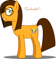 Size: 866x922 | Tagged: safe, artist:katequantum, cheese sandwich, alternate hairstyle, cheesamena, cheesiemena, solo