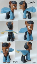 Size: 1750x3000 | Tagged: safe, artist:roogna, earth pony, pony, brushable, cape, clothes, custom, lando calrissian, male, ponified, solo, star wars, the empire strikes back, toy