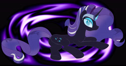 Size: 6700x3500 | Tagged: safe, artist:artknorke, nightmare rarity, pony, unicorn, female, horn, mare, solo, two toned mane
