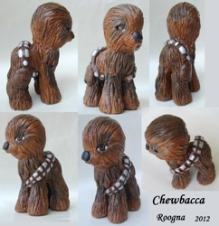 Size: 2000x2070 | Tagged: safe, artist:roogna, brushable, chewbacca, custom, ponified, star wars, toy