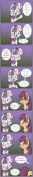 Size: 600x3213 | Tagged: safe, artist:slitherpon, derpibooru import, apple bloom, scootaloo, sweetie belle, alternate universe, bandage, comic, cutie mark crusaders, moody mark crusaders, stitches