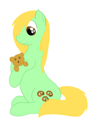 Size: 1944x2592 | Tagged: safe, artist:poppi379, oc, oc only, earth pony, pony, solo, teddy bear