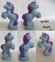 Size: 1250x1400 | Tagged: safe, artist:roogna, sparkler (g1), g1, bow, craft, custom, solo, tail bow