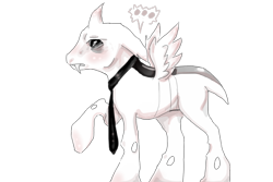 Size: 900x600 | Tagged: safe, artist:pinkietane, derpibooru import, changeling, elsen, off, palindrome get, ponified, solo