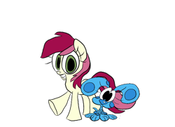 Size: 620x451 | Tagged: safe, artist:jared33, derpibooru import, roseluck, blue's clues, crossover