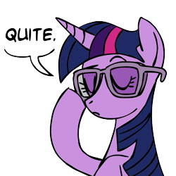 Size: 945x945 | Tagged: safe, artist:megasweet, twilight sparkle, glasses, quite, solo, template