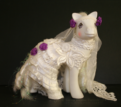 Size: 1024x909 | Tagged: safe, artist:emfen, pony bride, g1, clothes, custom, dress, irl, photo, toy