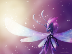 Size: 2380x1779 | Tagged: safe, artist:turnipberry, seabreeze, breezie, epic, gradient background, snow, snowfall, solo