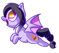 Size: 1000x900 | Tagged: safe, artist:zoiby, oc, oc only, oc:hocus pocus, bat pony, pony, solo