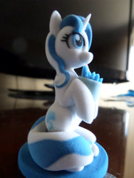 Size: 3456x4608 | Tagged: safe, artist:juu50x, derpibooru import, oc, oc only, oc:aurora, oc:aurora (crystal fair con), 2014, 3d print, crystal fair con, cute, figure, figurine, finland, helsinki, hotel room, irl, mascot, photo, solo, table