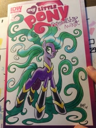 Size: 768x1024 | Tagged: safe, artist:tonyfleecs, derpibooru import, mane-iac, solo, traditional art