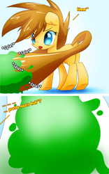 Size: 1280x2049 | Tagged: safe, artist:isle-of-forgotten-dreams, derpibooru import, oc, oc only, oc:sera, paint, paint in hair, solo, tail