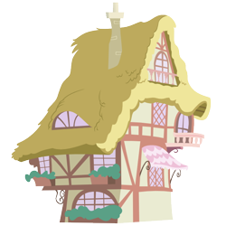 Size: 600x600 | Tagged: safe, artist:3luk, the cutie pox, .svg available, background house, building, house, no pony, ponyville, simple background, svg, transparent background, vector