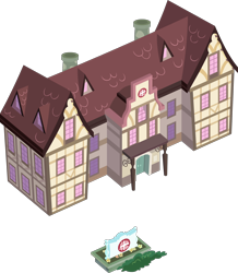 Size: 2000x2295 | Tagged: safe, artist:miketheuser, background, building, hospital, isometric, mlp online, simple background, transparent background, vector