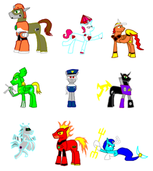 Size: 1125x1262 | Tagged: safe, merpony, megaman, ms paint, ponified, simple background, white background