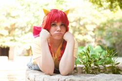 Size: 1024x683 | Tagged: safe, artist:teacup-sora, apple bloom, human, cosplay, irl, irl human, overalls, photo, solo