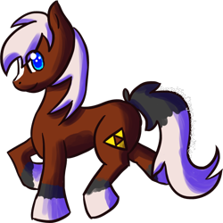 Size: 582x583 | Tagged: safe, artist:sunsetthedragon, earth pony, pony, epona, female, mare, ponified, solo, the legend of zelda