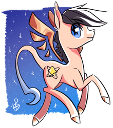 Size: 838x953 | Tagged: safe, artist:maltese101, oc, oc only, original species, pegasus, augmented tail, crossover, danny phantom, male, ponified, solo, stallion, star pony