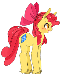 Size: 527x662 | Tagged: safe, artist:costly, apple bloom, adorabloom, cute, cutie mark, solo