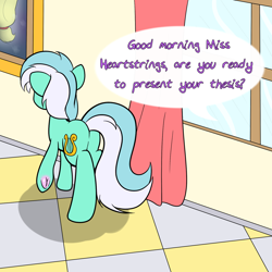 Size: 1500x1500 | Tagged: safe, artist:lightningnickel, derpibooru import, lyra heartstrings, cute, frog (hoof), heartstrings, professor lyra, solo, underhoof