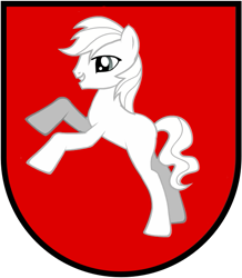 Size: 523x600 | Tagged: safe, artist:killbeat, derpibooru import, pony, pony creator, coat of arms, germany, lower saxony, ponified, rearing, red, sachsenross, saxon steed, solo, white