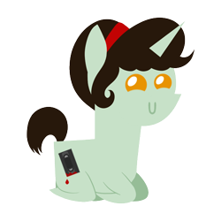 Size: 500x500 | Tagged: safe, artist:tenaflyviper, oc, oc only, oc:viperpone, pointy ponies, sitting, solo, twiface