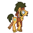 Size: 110x110 | Tagged: safe, artist:anonycat, animated, desktop ponies, flax seed, pixel art, simple background, solo, transparent background