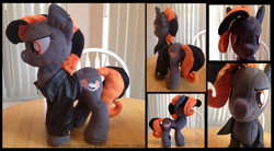 Size: 1024x567 | Tagged: safe, artist:noxxplush, derpibooru import, oc, oc only, oc:road hog, harley davidson, irl, photo, plushie, solo