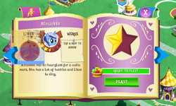 Size: 800x480 | Tagged: safe, derpibooru import, minuette, 3d, gameloft, glitch