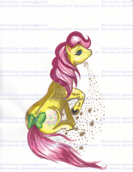 Size: 1024x1329 | Tagged: safe, artist:alaer, derpibooru import, posey, g1, obtrusive watermark, solo, traditional art, watermark