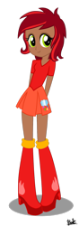 Size: 531x1502 | Tagged: safe, artist:benkomilk, oc, oc only, equestria girls, solo