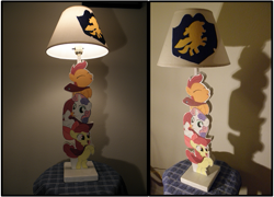 Size: 603x433 | Tagged: safe, artist:inciatus, apple bloom, scootaloo, sweetie belle, craft, custom, cutie mark crusaders, irl, lamp, masterpiece, photo, woodwork