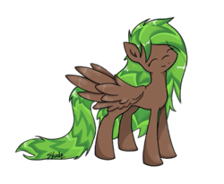 Size: 791x650 | Tagged: safe, artist:midnightpremiere, derpibooru import, oc, oc only, oc:watermelon splash, pegasus, pony, eyes closed, head tilt, simple background, solo, transparent background