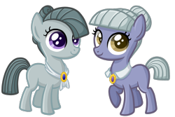 Size: 1944x1296 | Tagged: safe, artist:thecheeseburger, derpibooru import, limestone pie, marble pie, filly, pie sisters, sisters, younger