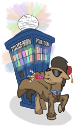 Size: 550x900 | Tagged: safe, derpibooru import, doctor whooves, ask, askdrwhooves, solo, tardis, tumblr