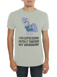 Size: 1360x1836 | Tagged: safe, derpibooru import, maud pie, human, clothes, hot topic, irl, irl human, merchandise, official, photo, shirt, solo