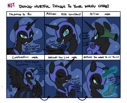 Size: 1600x1300 | Tagged: safe, artist:nohooves, derpibooru import, nightmare moon, oc, oc:anon, alicorn, pony, annoyed, bedroom eyes, blushing, chart, dialogue, disembodied hand, doing loving things, eyes closed, female, looking at you, looking back, magic, mare, marriage proposal, meme, nose wrinkle, open mouth, petting, ring, scrunchy face, smiling, spread wings, telekinesis, tsundere moon, waifu, wavy mouth