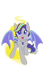 Size: 1840x3264 | Tagged: source needed, safe, artist:halcyon noctem, derpibooru import, oc, oc only, oc:night lark, bat pony, pony, solo, stars