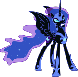 Size: 7000x6890 | Tagged: dead source, safe, artist:sir-teutonic-knight, derpibooru import, nightmare moon, absurd resolution, simple background, solo, transparent background, vector