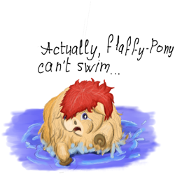 Size: 832x825 | Tagged: safe, artist:artist-kun, fluffy pony, fluffy facts, fluffy pony original art, palindrome get, solo, water