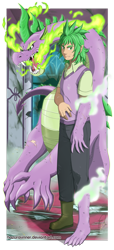 Size: 604x1321 | Tagged: safe, artist:hazurasinner, derpibooru import, spike, dragon, human, humanized, older, older spike