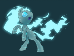 Size: 1024x783 | Tagged: safe, artist:thenecrobalam, oc, oc only, electricity, elemental, glow, solo