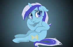 Size: 1683x1089 | Tagged: artist needed, safe, derpibooru import, minuette, /mlp/, crying, crying colgate, meme, solo