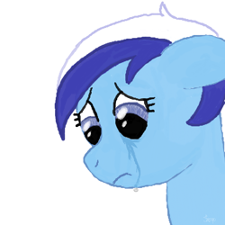 Size: 700x700 | Tagged: artist needed, safe, derpibooru import, minuette, /mlp/, crying, crying colgate, forced meme, meme, solo