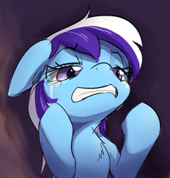 Size: 563x588 | Tagged: artist needed, safe, derpibooru import, minuette, /mlp/, crying, crying colgate, forced meme, meme, solo