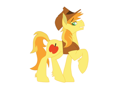 Size: 3500x2500 | Tagged: safe, artist:neonstreaksns, derpibooru import, braeburn, earth pony, pony, cowboy hat, male, solo, two toned mane