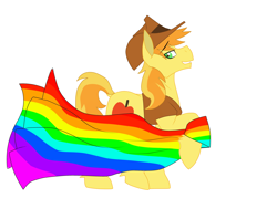 Size: 3500x2500 | Tagged: safe, artist:neonstreaksns, derpibooru import, braeburn, everypony's gay for braeburn, flag, gay pride, gay pride flag, male, pride, solo