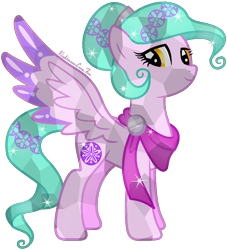 Size: 850x935 | Tagged: safe, artist:crystalmoon101, artist:nightmarelunafan, derpibooru import, oc, oc only, oc:violet lace, crystal pony, pony, base used, crystallized, solo