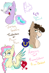 Size: 2000x3000 | Tagged: safe, artist:farewelldecency, oc, oc only, crack shipping, offspring, parent:double diamond, parent:mayor mare, parent:prince blueblood, parent:princess cadance, parent:rarity, parent:trouble shoes, parents:diamond duo