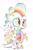 Size: 1791x2706 | Tagged: safe, artist:mylittlepeasant, derpibooru import, oc, oc only, oc:speckles spectrum, dragon, baby dragon, donut steel, solo, traditional art